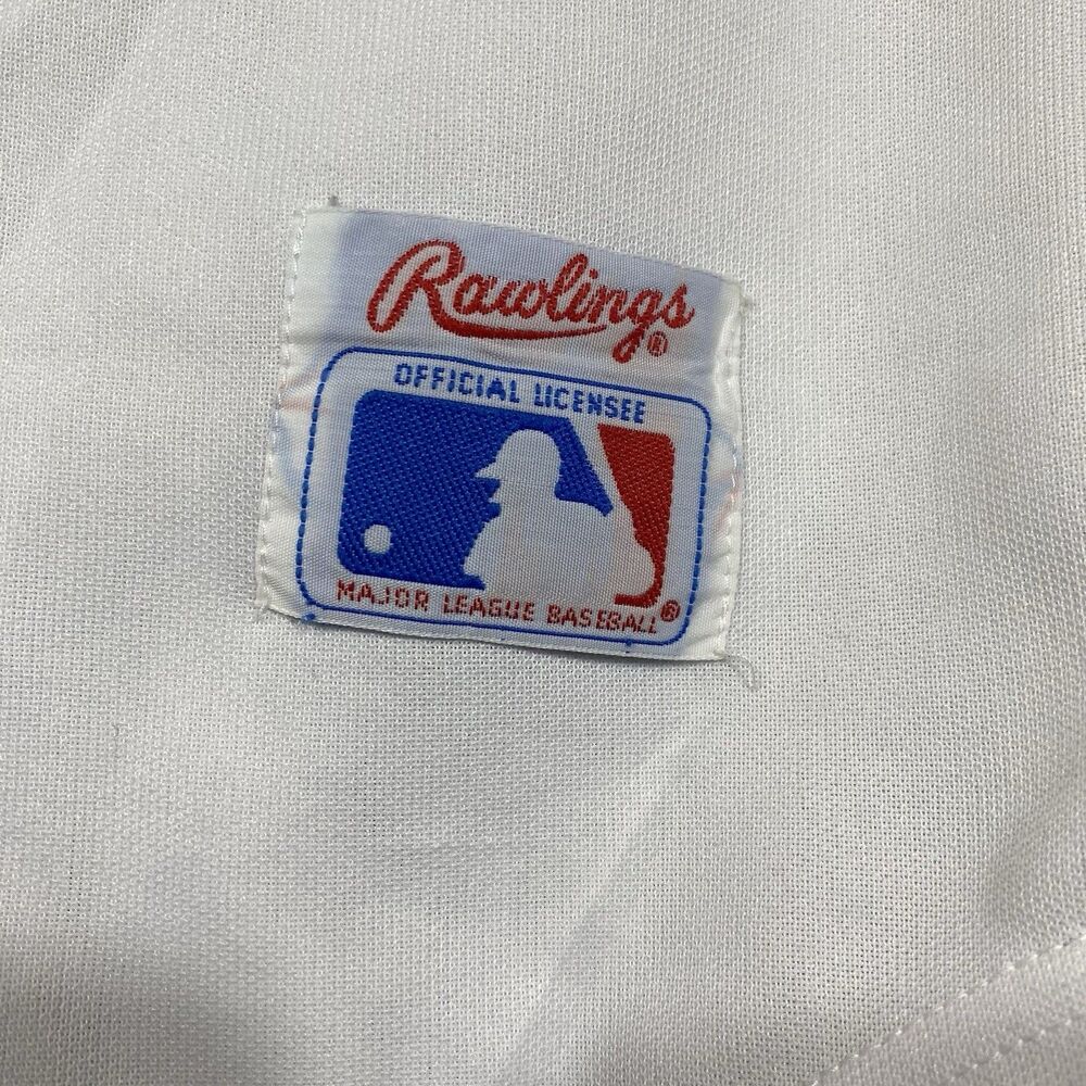 Vintage Atlanta Braves Jersey Mens Large MLB Button Front Rawlings 90s White - Picture 5 of 9